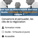 Convaincre et persuader les cl&eacute;s de la n&eacute;gociation