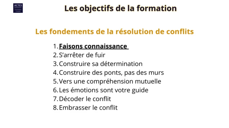 Extrait réel : Résolution de conflits : les fondamentaux