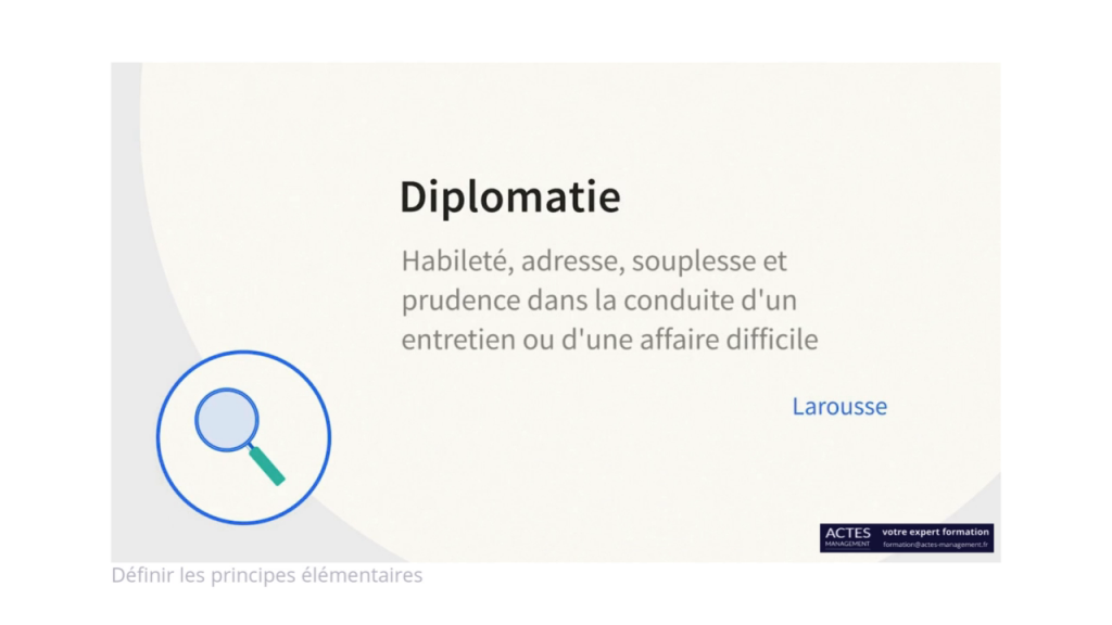 Extrait vidéo : définition de la diplomatie et repères de communication — Communiquer avec diplomatie et tact