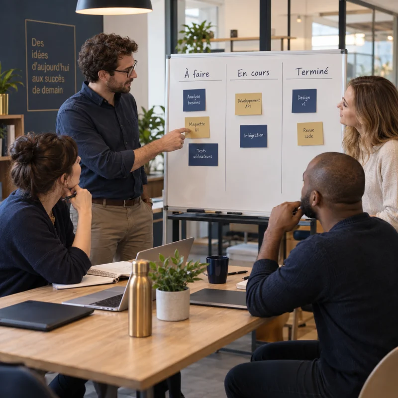 Découvrir le travail collectif et les principes de Scrum.