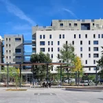 Bâtiments et espaces publics du quartier de la Maourine à Toulouse, illustration urbaine.