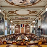 Salle du conseil municipal de Toulouse, photographie documentaire.