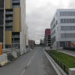 Écoquartier de la Cartoucherie à Toulouse : logements, voie et espaces publics.